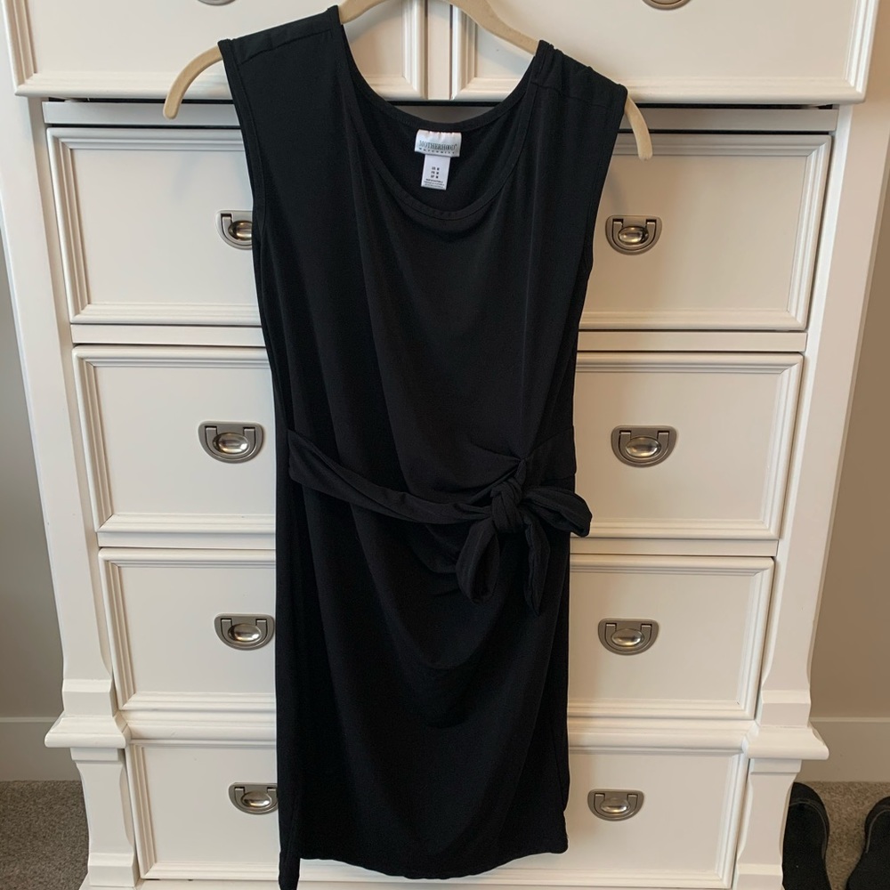 Motherhood Maternity black dress- ties on side